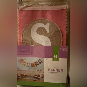 Pink and Tan Spring Banner